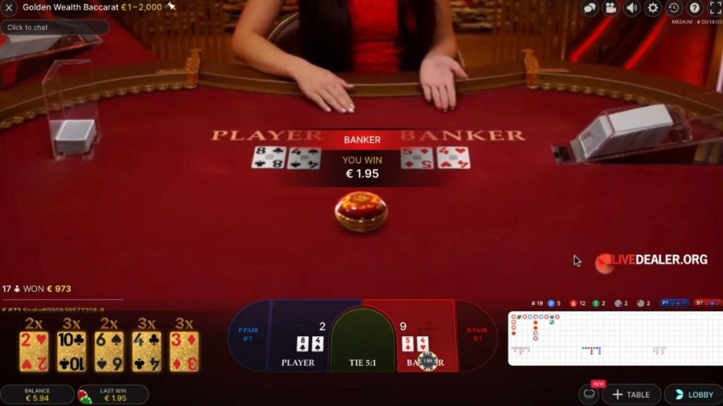Golden Wealth Baccarat - Game play 2 - alibaba668