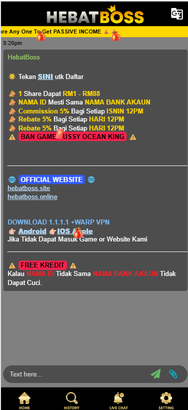 Hebatboss - Livechat - alibaba66m