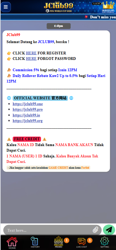 JClub99 - Livechat - alibaba66m
